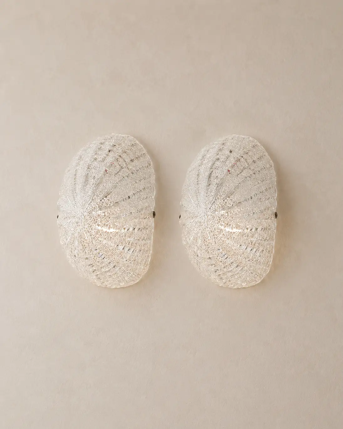 Italian vintage Murano glass wall sconces.