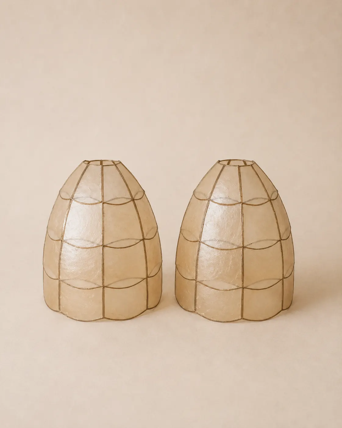 Vintage Capiz shell wall lights.
