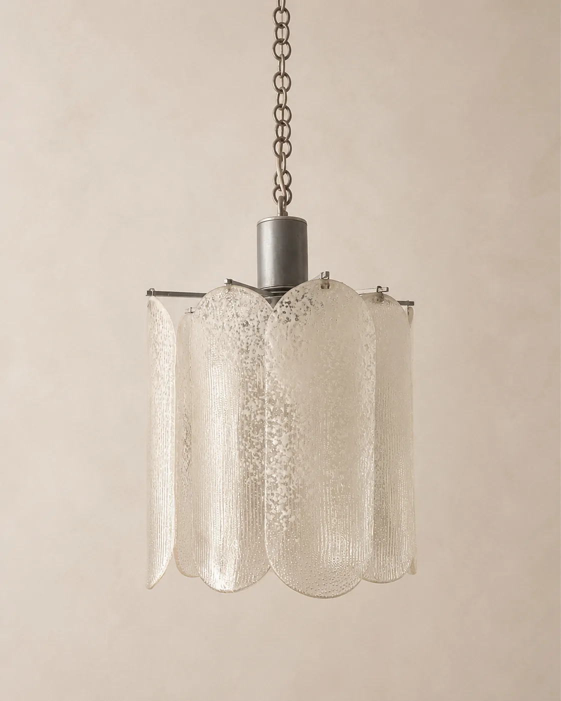 Italian vintage Lucite Murano pendant light.
