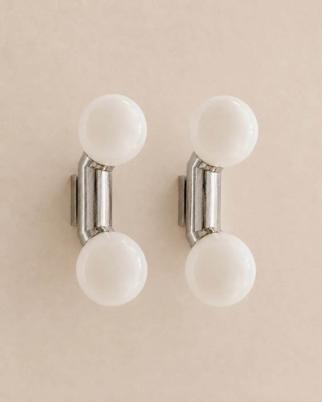 Italian vintage double bubble wall sconces.