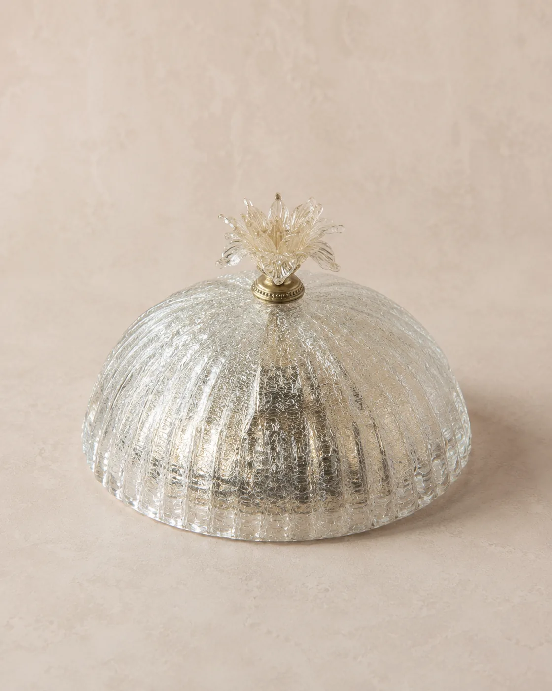 Italian vintage Murano glass flush mount.