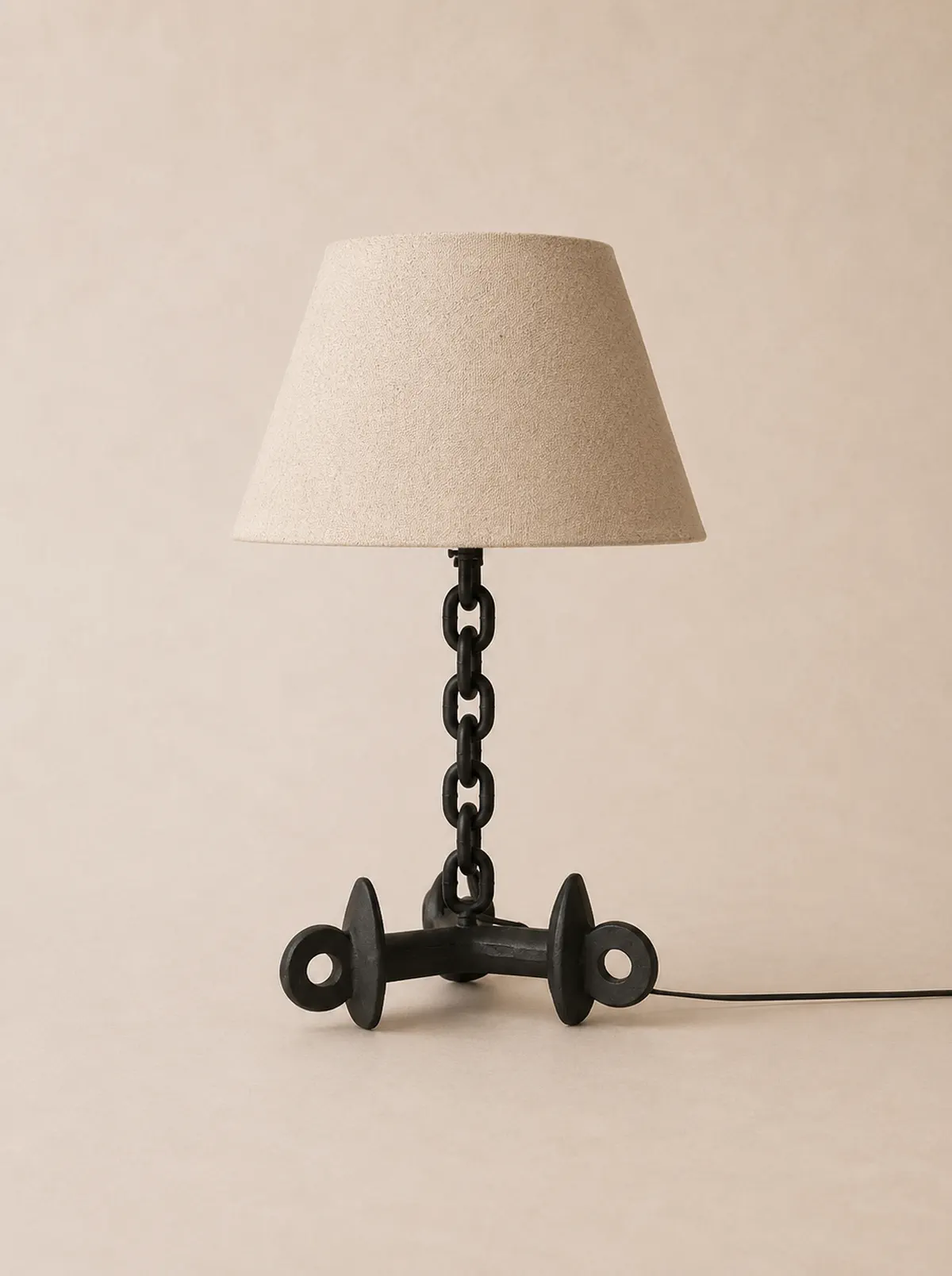 French vintage chain link table light.