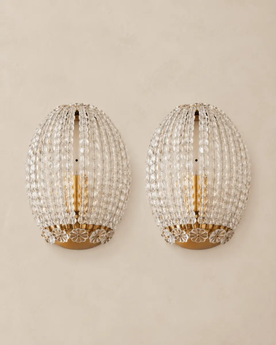 Vintage Murano glass wall sconces.